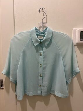 WILFRED | Light Blue Henrietta Blouse